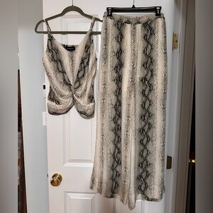 Fifteen Twenty Snake print Cami/Pant set